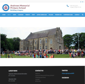 Andrews Memorial Primary School website mockup